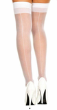 Music Legs Sheer Backseam Thigh High ML4102