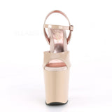 XTREME-809TT  Nude Patent/Nude-Rose Gold Chrome