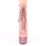 ADORE-1020FSMG  Baby Pink Faux  Suede/Baby Pink Multi Mini Glitter
