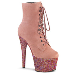 ADORE-1020FSMG  Baby Pink Faux  Suede/Baby Pink Multi Mini Glitter