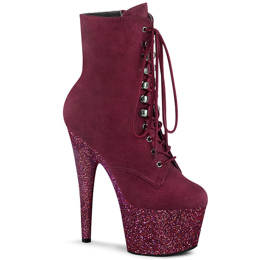 ADORE-1020FSMG  Burgundy F. Suede/Burgundy Multi Mini Glitter
