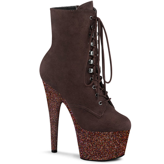 ADORE-1020FSMG  Mocha Faux Suede/Mocha Multi Mini Glitter