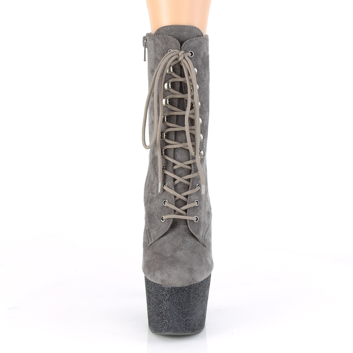 ADORE-1020FSMG  Grey Faux Suede/Grey Multi Mini Glitter
