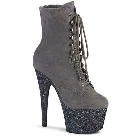 ADORE-1020FSMG  Grey Faux Suede/Grey Multi Mini Glitter