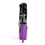 ADORE-1020LG  Black Patent/Purple Multi Glitter