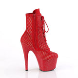 ADORE-1020RM  Red Faux Suede-RS Mesh/Red Matte