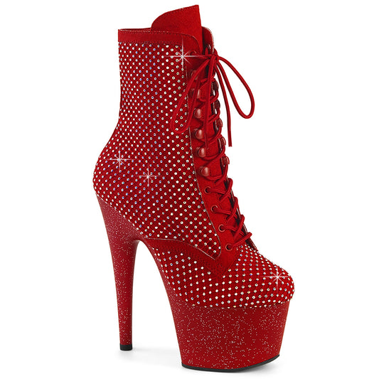ADORE-1020RM  Red Faux Suede-RS Mesh/Red Matte