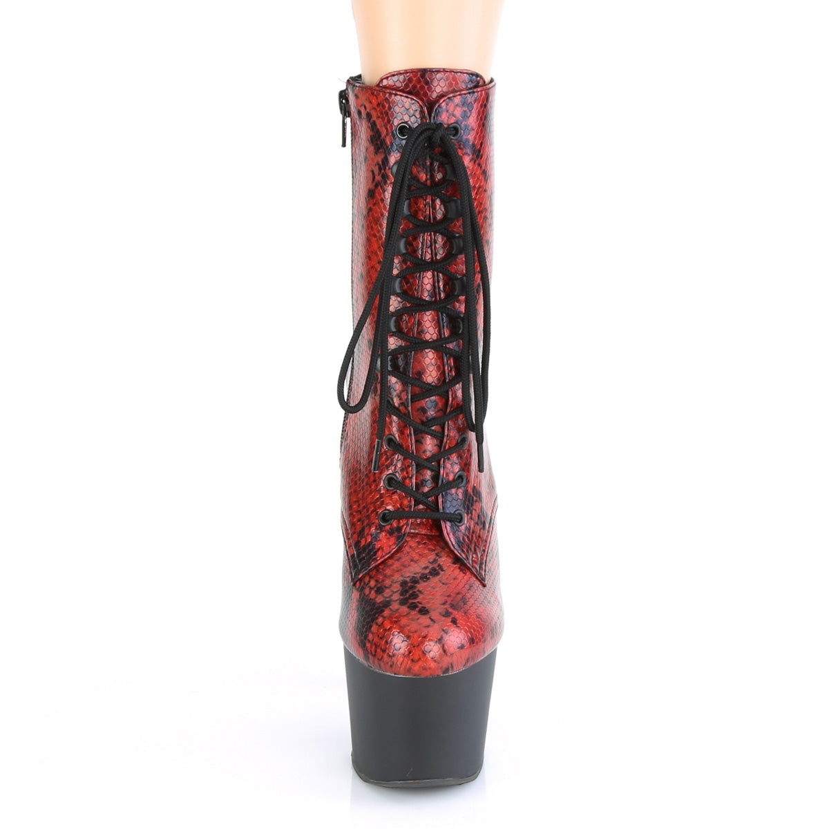ADORE-1020SP  Red Holographic Snake Print/Black Matte