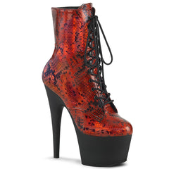 ADORE-1020SP  Red Holographic Snake Print/Black Matte