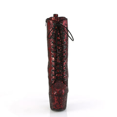 ADORE-1040SPF  Red Metallic Snake Print Fabric/M