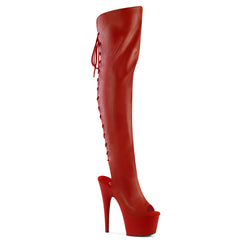 ADORE-3019  Red Faux Leather/Red Matte