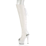 ADORE-3019  White Faux Leather/White Matte