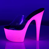 ADORE-701UVG  Clear/Neon Hot Pink Glitter