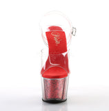 ADORE-708G  Clear/Red Glitter Inserts