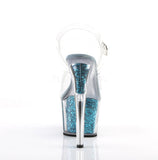 ADORE-708G  Clear/Turquoise Glitter Inserts
