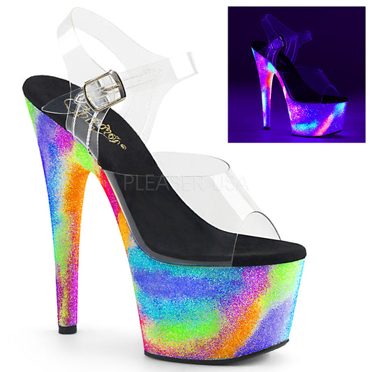 ADORE-708GXY  Clear/Neon Galaxy Glitter