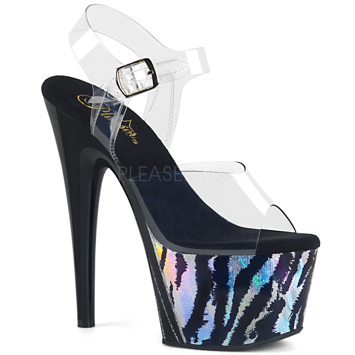 ADORE-708HP-2  Clear/Black-Silver Hologram