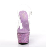 ADORE-708LG  Clear/Lavender Multi Glitter
