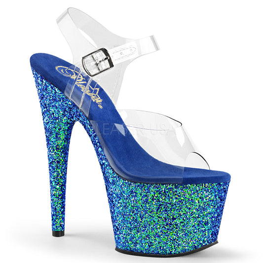 ADORE-708LG  Clear/Blue Multi Glitter