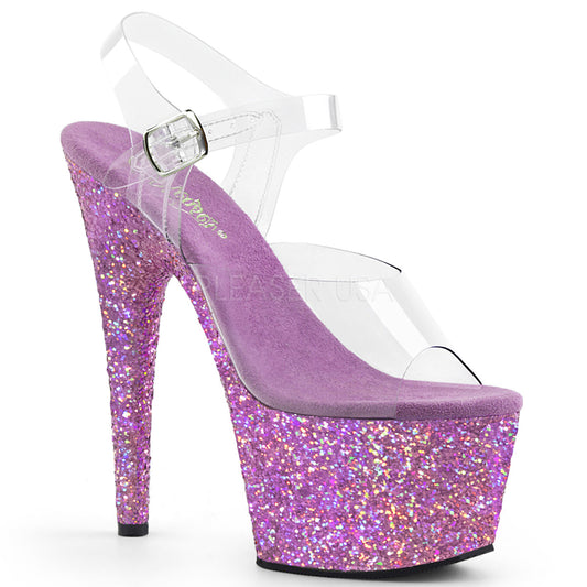 ADORE-708LG  Clear/Lavender Multi Glitter