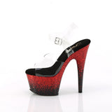 ADORE-708SS  Clear/Black-Red Glitter