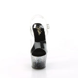 ADORE-708SS  Clear/Black-Silver Multi Glitter