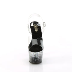 ADORE-708SS  Clear/Black-Silver Multi Glitter