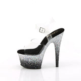 ADORE-708SS  Clear/Black-Silver Multi Glitter