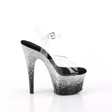 ADORE-708SS  Clear/Black-Silver Multi Glitter