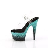 ADORE-708SS  Clear/Black-Turquoise Multi Glitter