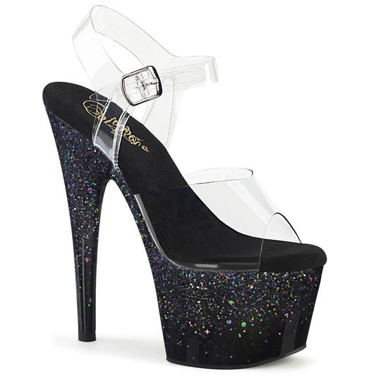 ADORE-708SS  Clear/Black Multi Glitter