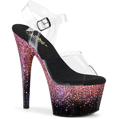 ADORE-708SS  Clear/Black-Pink Multi Glitter