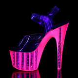 ADORE-708VLRS  Clear/Neon Hot Pink