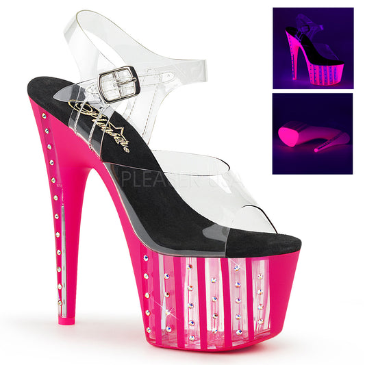 ADORE-708VLRS  Clear/Neon Hot Pink