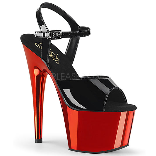 ADORE-709  Black Patent/Red Chrome