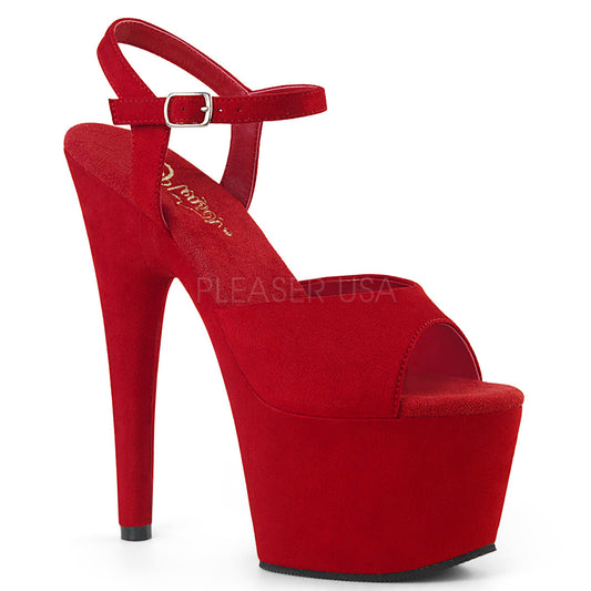 ADORE-709FS  Red Faux Suede/Red Faux Suede