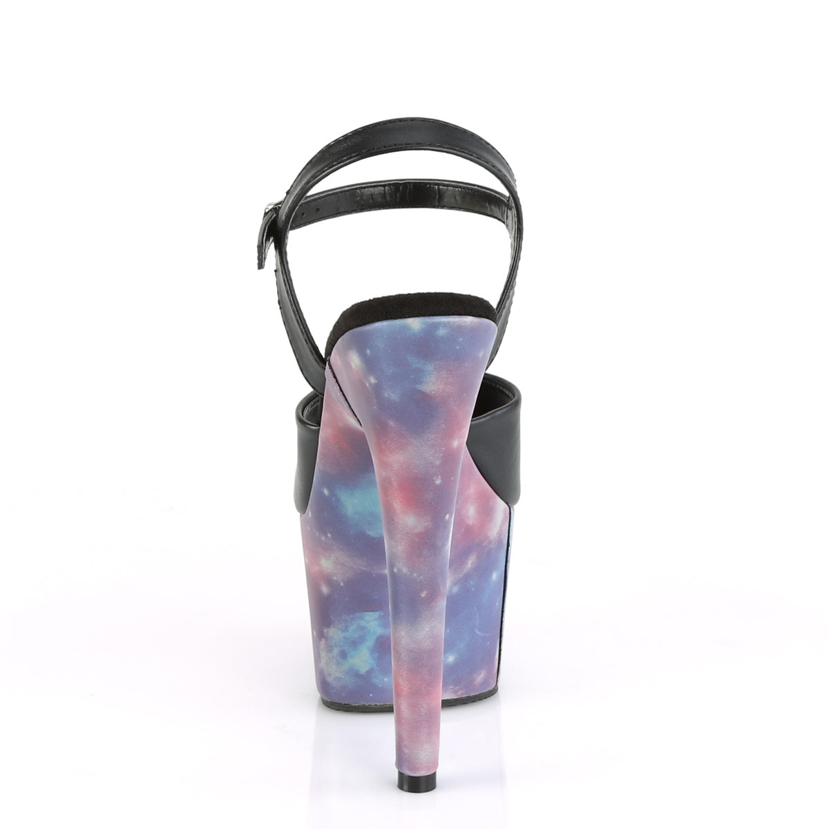 ADORE-709REFL  Black Faux Le/Purple-Blue Reflective