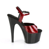 ADORE-709SP  Red Snake Skin Print Patent/Black