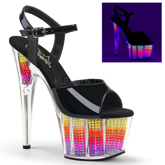 ADORE-709SRS  Black Patent/Neon Multi SRS