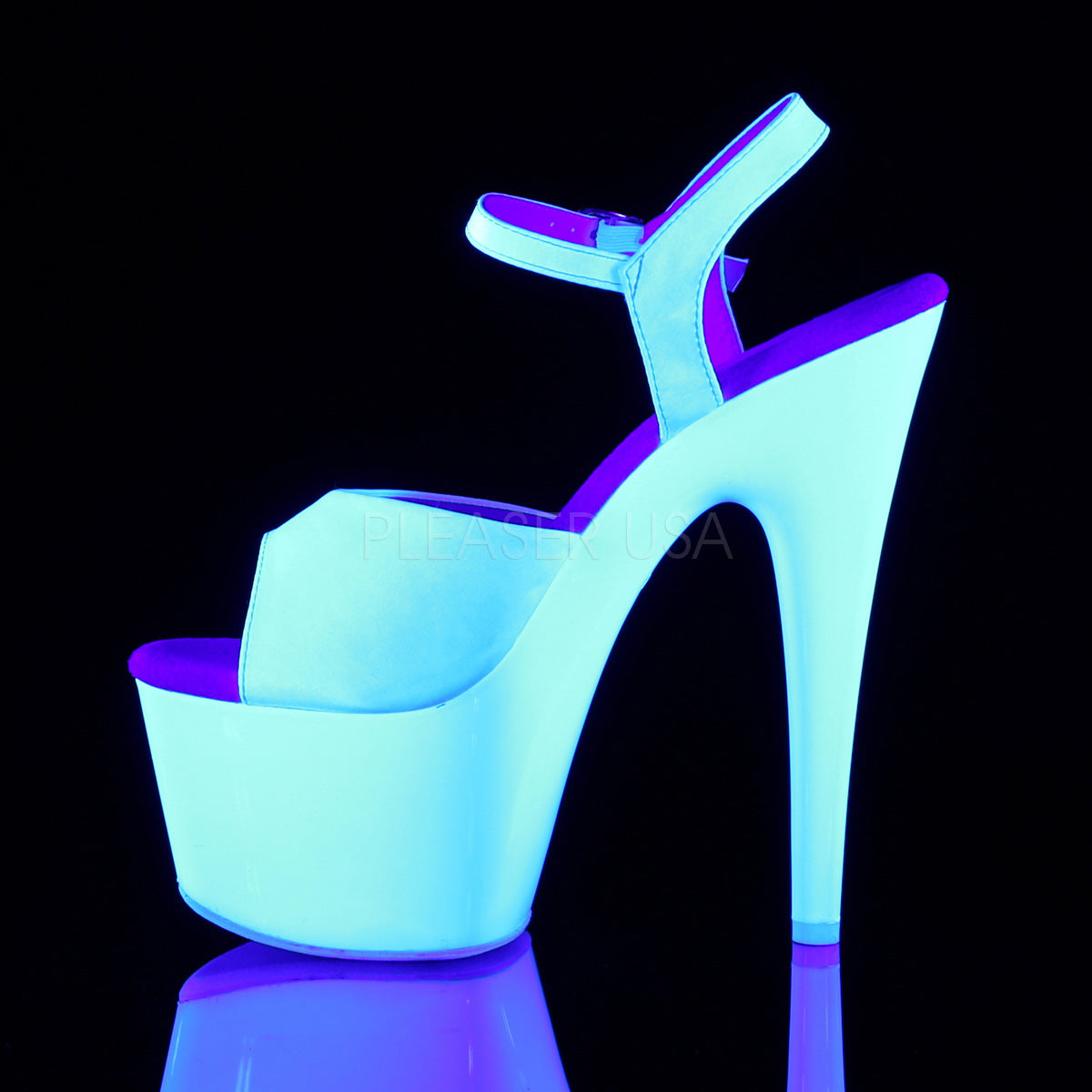 ADORE-709UV  White Satin/Neon White
