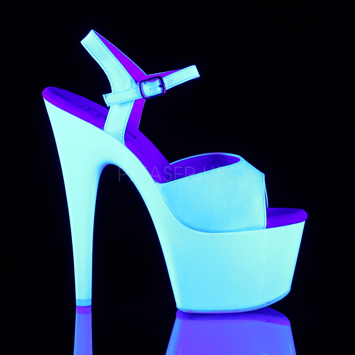 ADORE-709UV  White Satin/Neon White