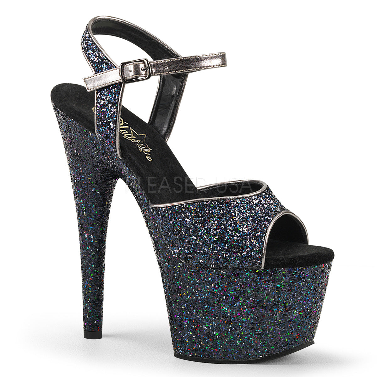 ADORE-710LG  Black Holo Glitter/Black Holo Glitter