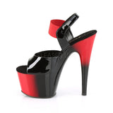 ADORE-714BR  Black Patent-Red Elastic Band/Red-Black