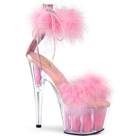 ADORE-724F  Clear-Baby Pink Fur/Baby Pink Fur
