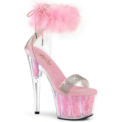ADORE-727F  Clear-Baby Pink Fur/M