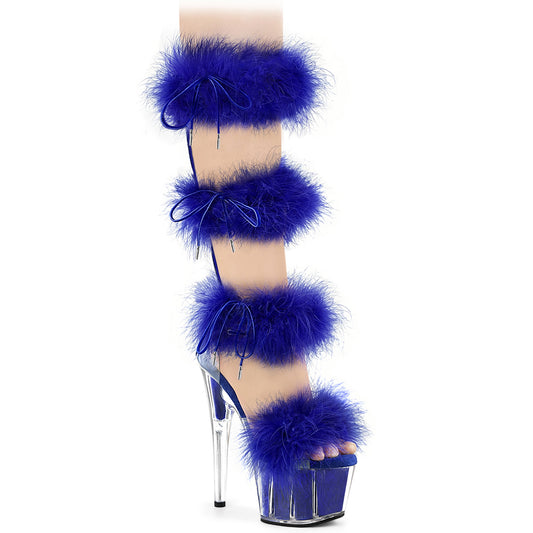 ADORE-728F  Clear-Royal Blue Fur/M