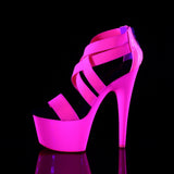ADORE-769UV  Neon Hot Pink Elastic Band-Patent/Neon Hot Pink