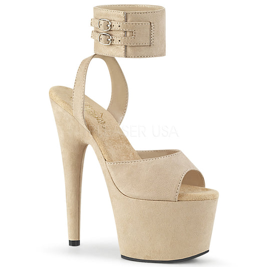 ADORE-791FS  Beige Faux Suede/Beige Faux Suede