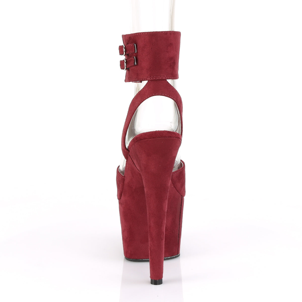 ADORE-791FS  Burgundy Faux Suede/Burgundy Faux Suede