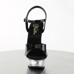 ALLURE-609  Black Patent/Clear